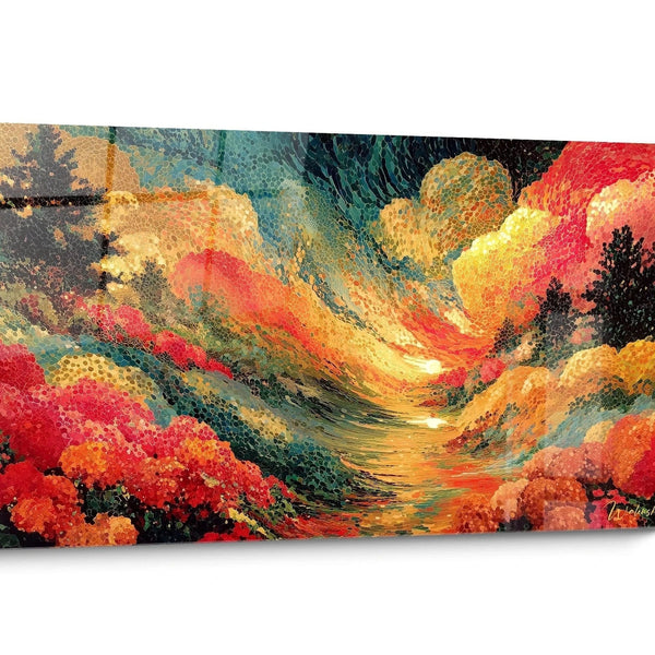 Abstract Pointillism Canvas