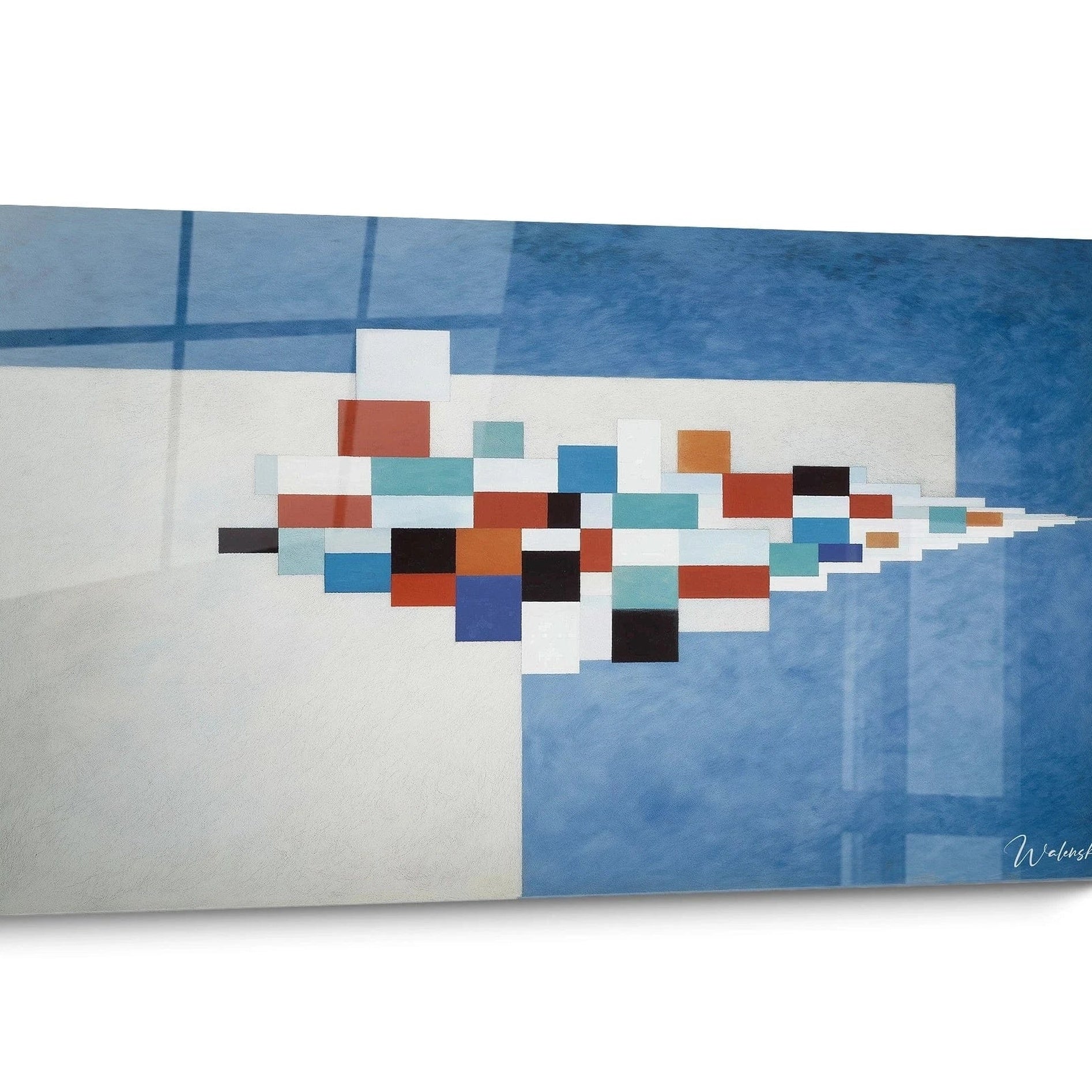 Blue Constructivism Wall Art