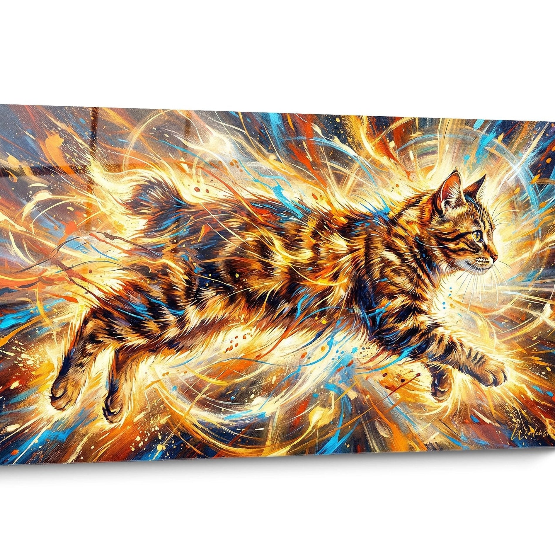 Colorful Manx Cat Wall Art