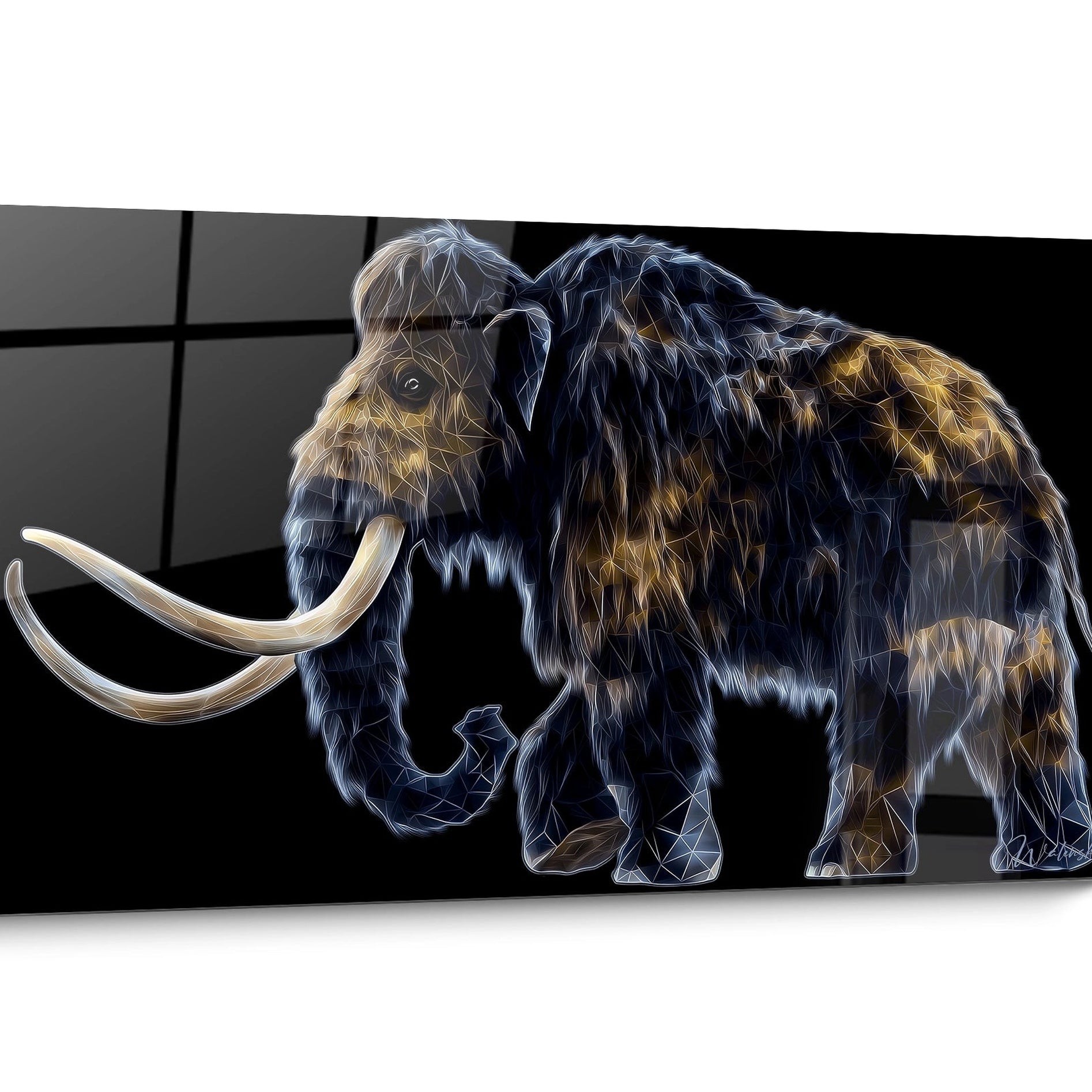 Woolly Mammoth Golden Wall Art