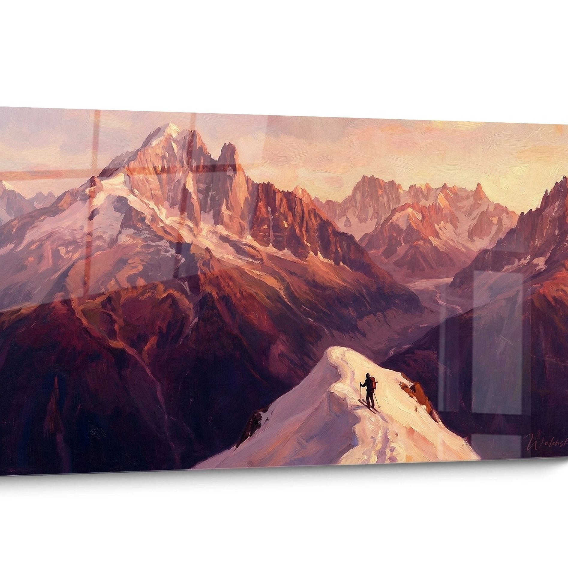 Tableau Ski Coucher Soleil