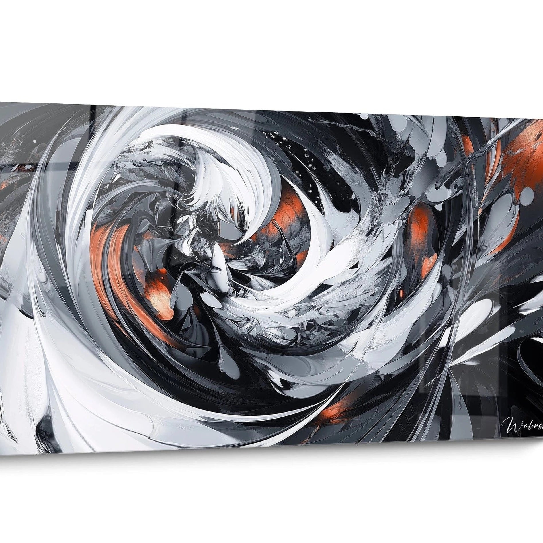 Luxury hotel spiral wall art