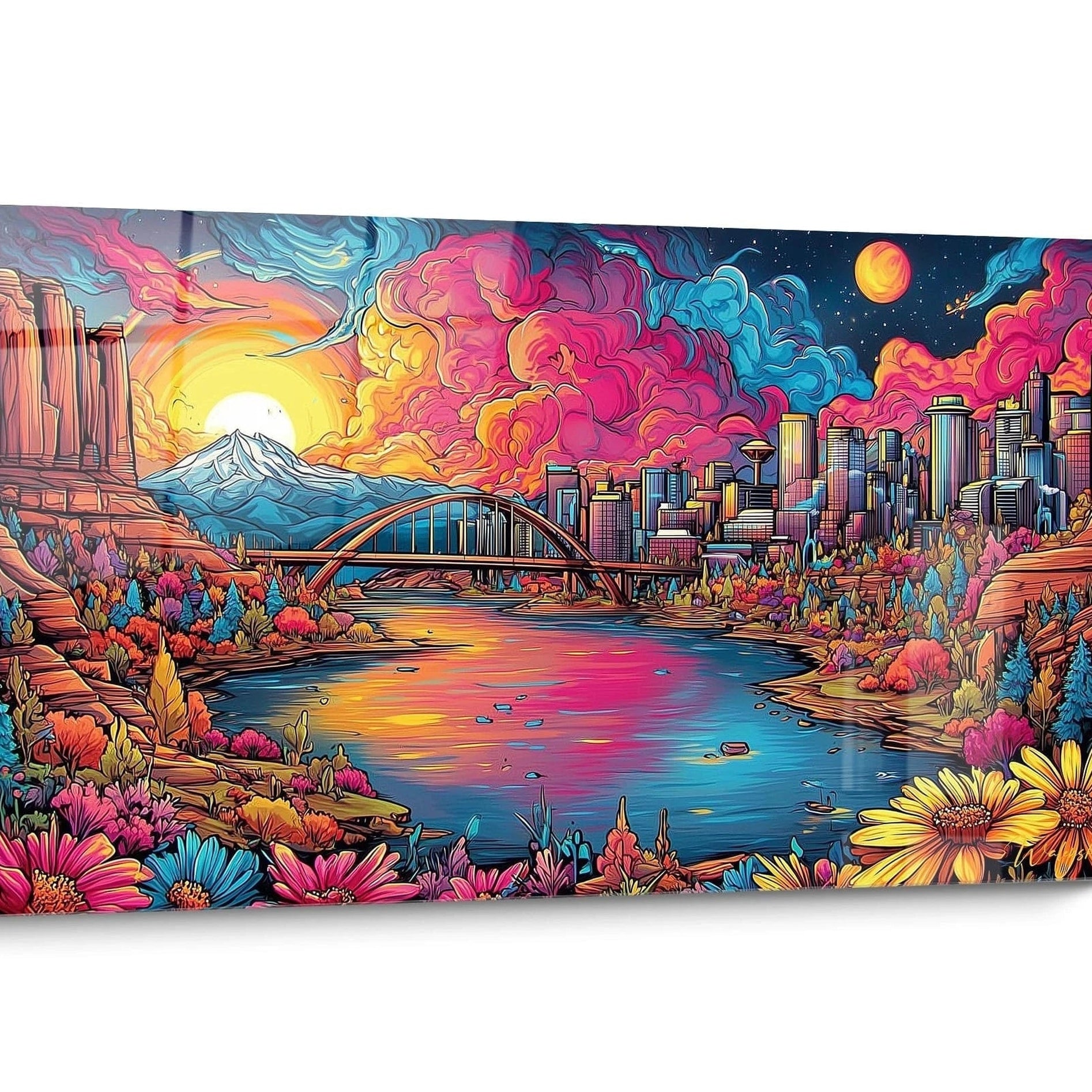 Tableau Couleurs en Folie Psychédélique