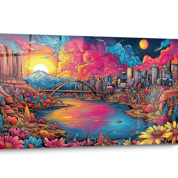 Tableau Couleurs en Folie Psychédélique