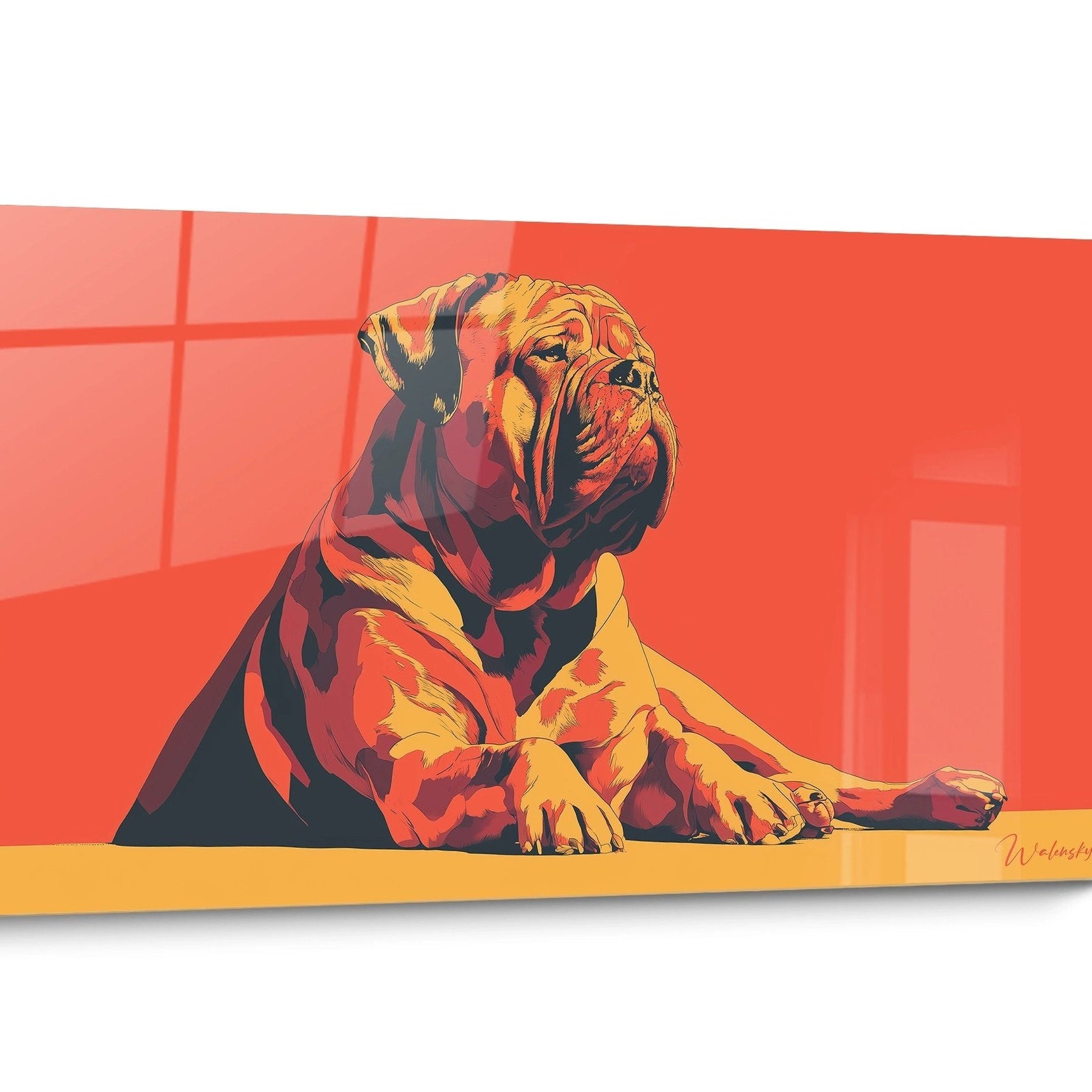 Tableau Dogue de Bordeaux Coloré