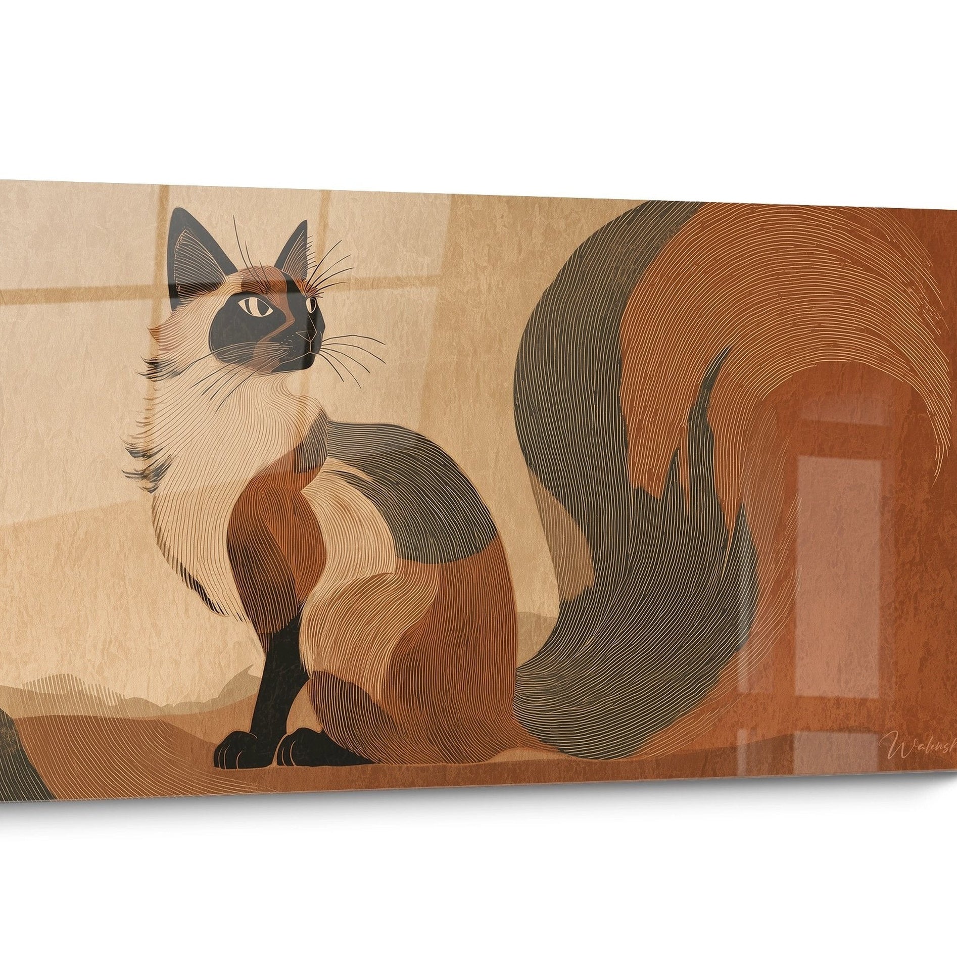 Somali Cat Geometric Wall Art