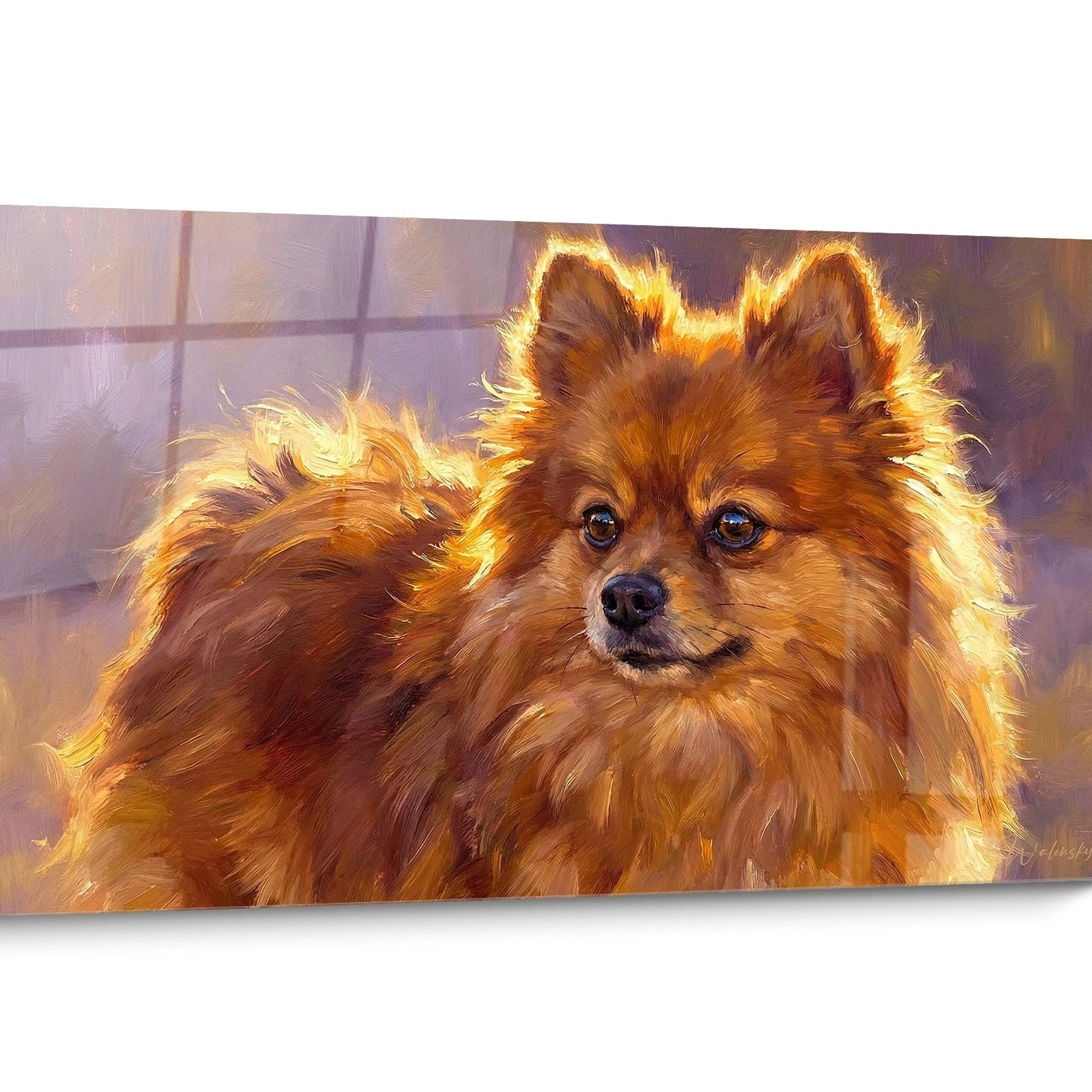 Tableau chien Spitz Poméranien Réaliste