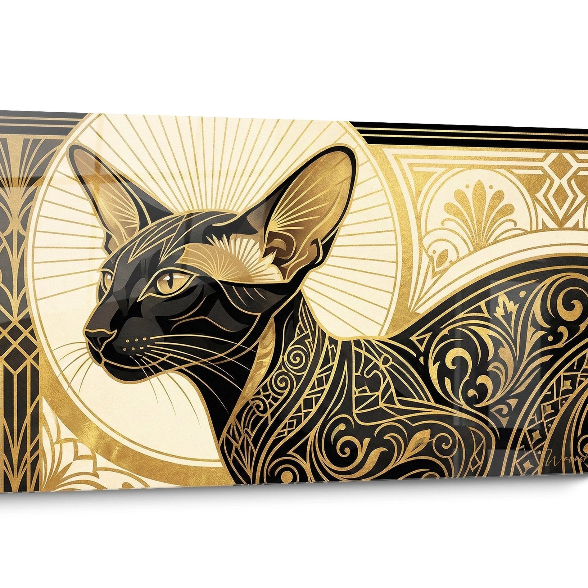 Oriental Shorthair Golden Cat Wall Art