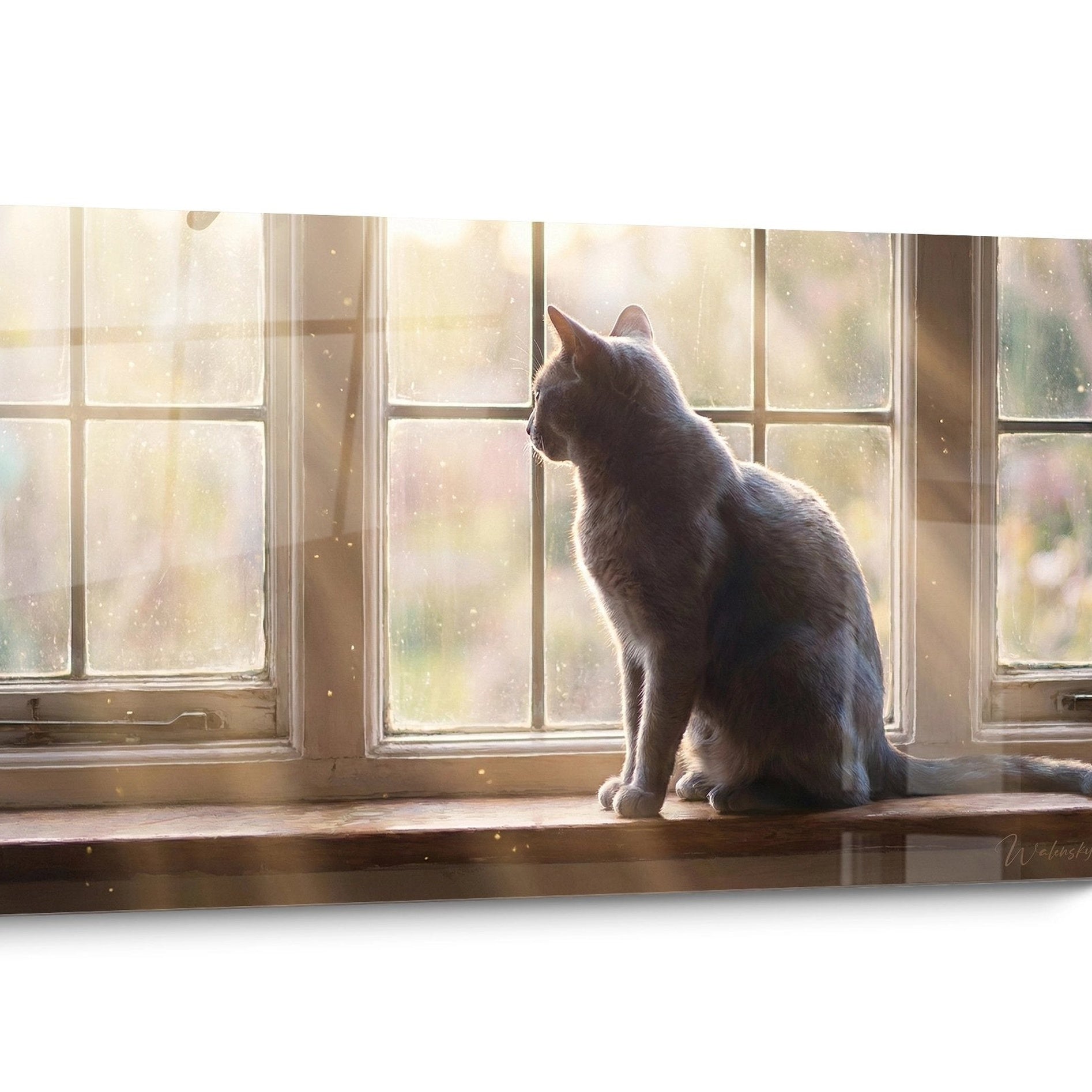 Tableau chat Korat Doré