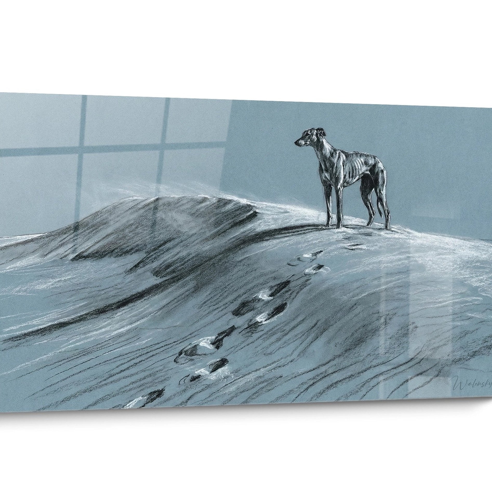 Windhund Greyhound Kunstdruck