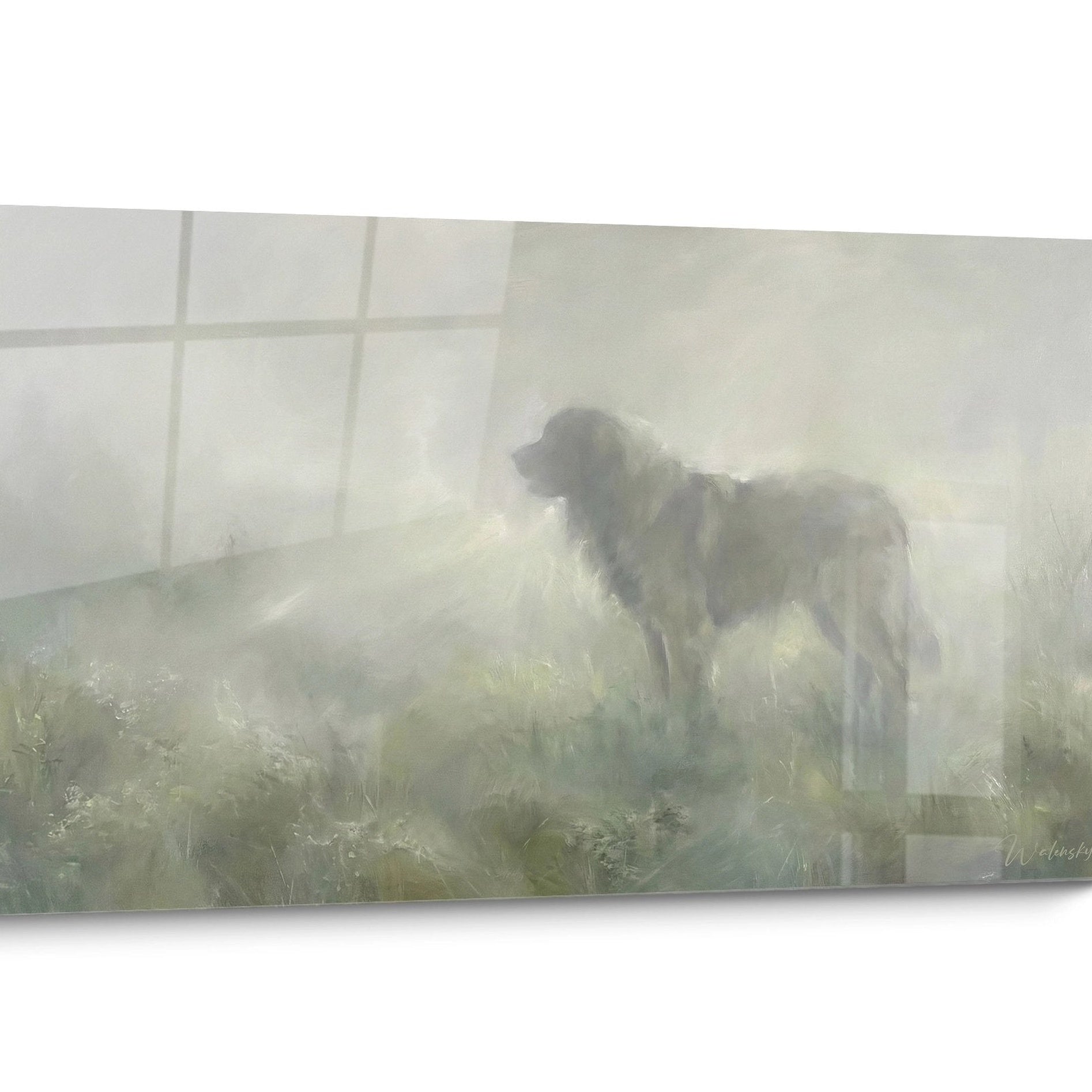 Tableau chien Leonberg Noir et Blanc