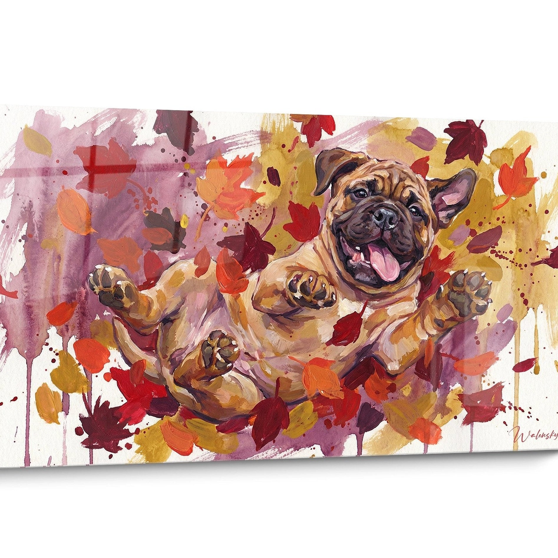Tableau chien Bullmastiff Aquarelle