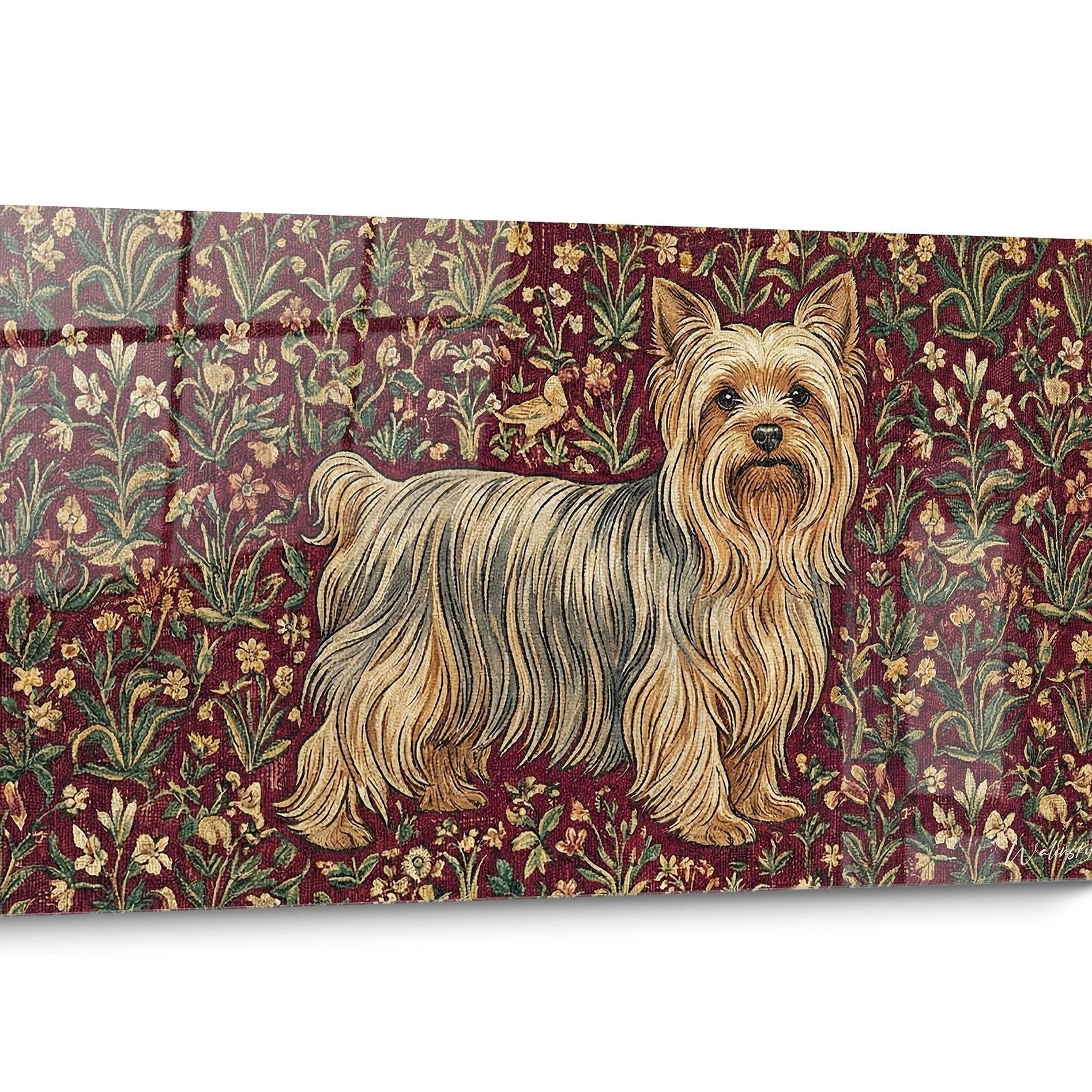 Tableau chien Yorkshire Terrier Floral