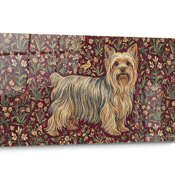 Tableau chien Yorkshire Terrier Floral