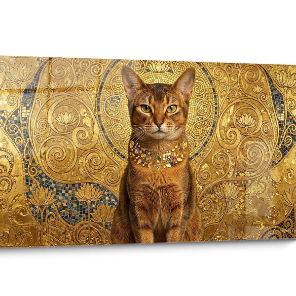 Gemälde goldener Abessinier-Katze