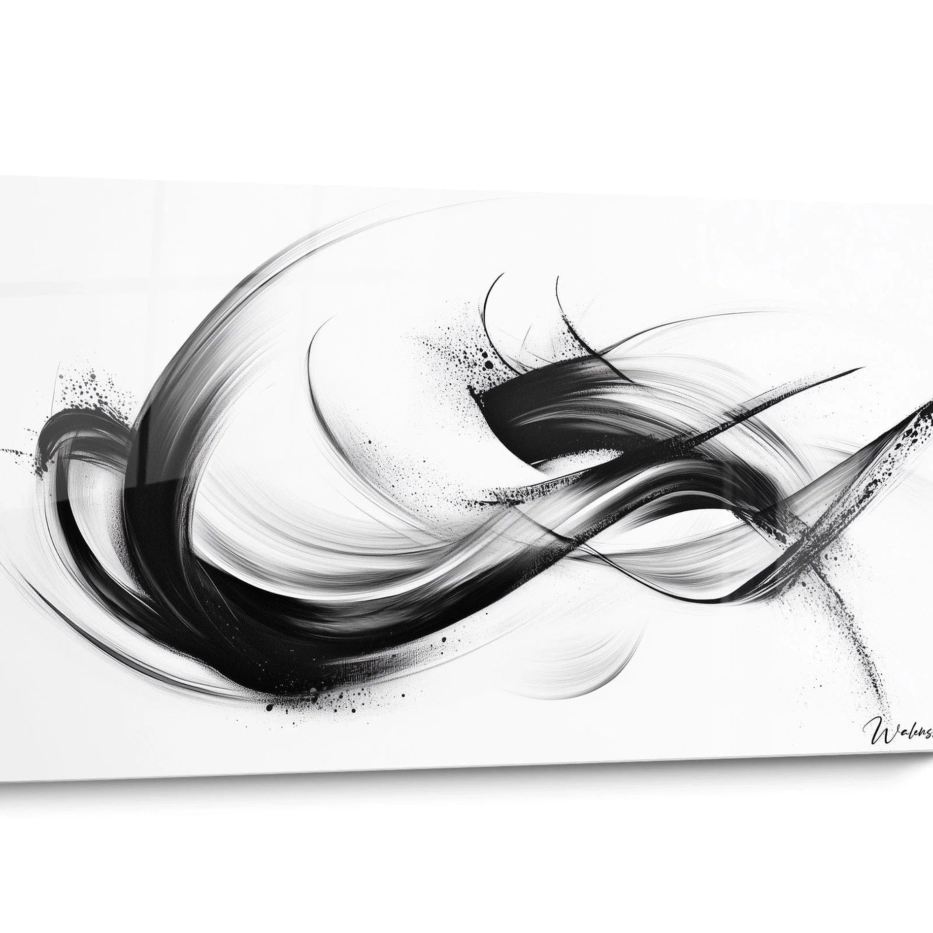 Tableau Rayures noir et blanc