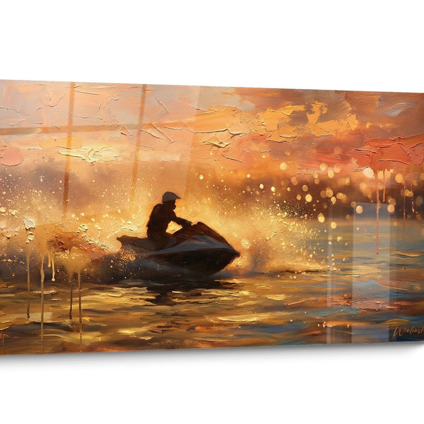 Tableau Jetski Coucher Soleil