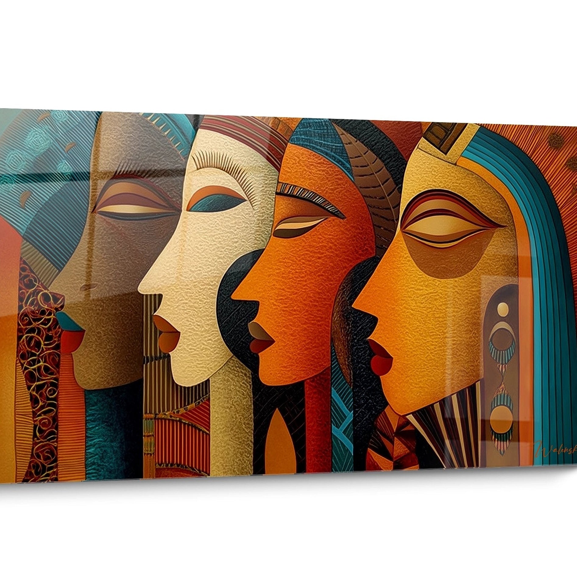 Tableau Masque africain Orange