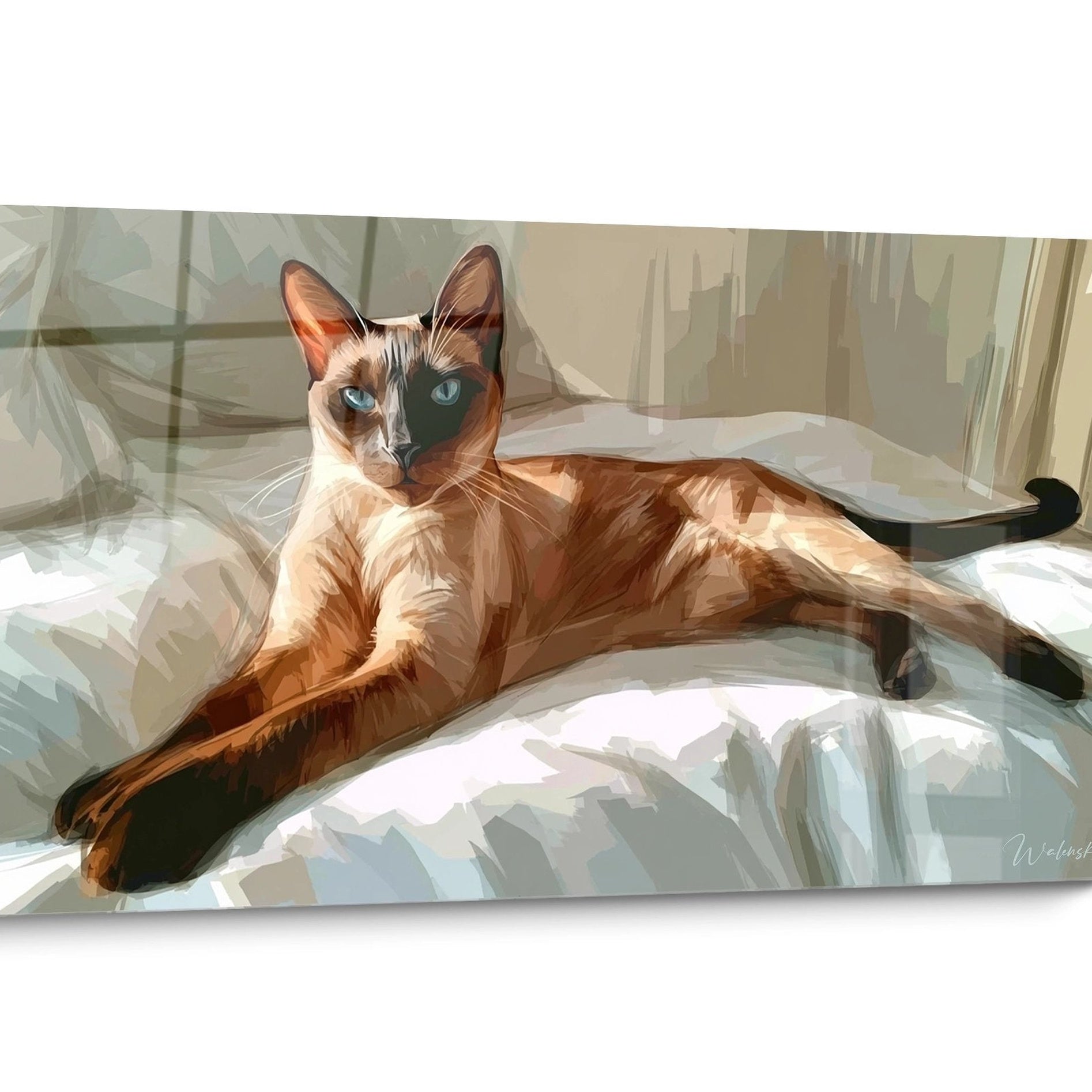 Tableau chat Tonkinese Moderne