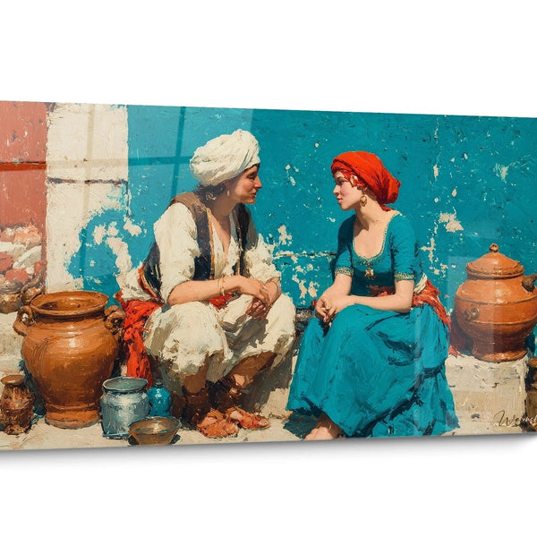 Tableau orientalisme Turquoise