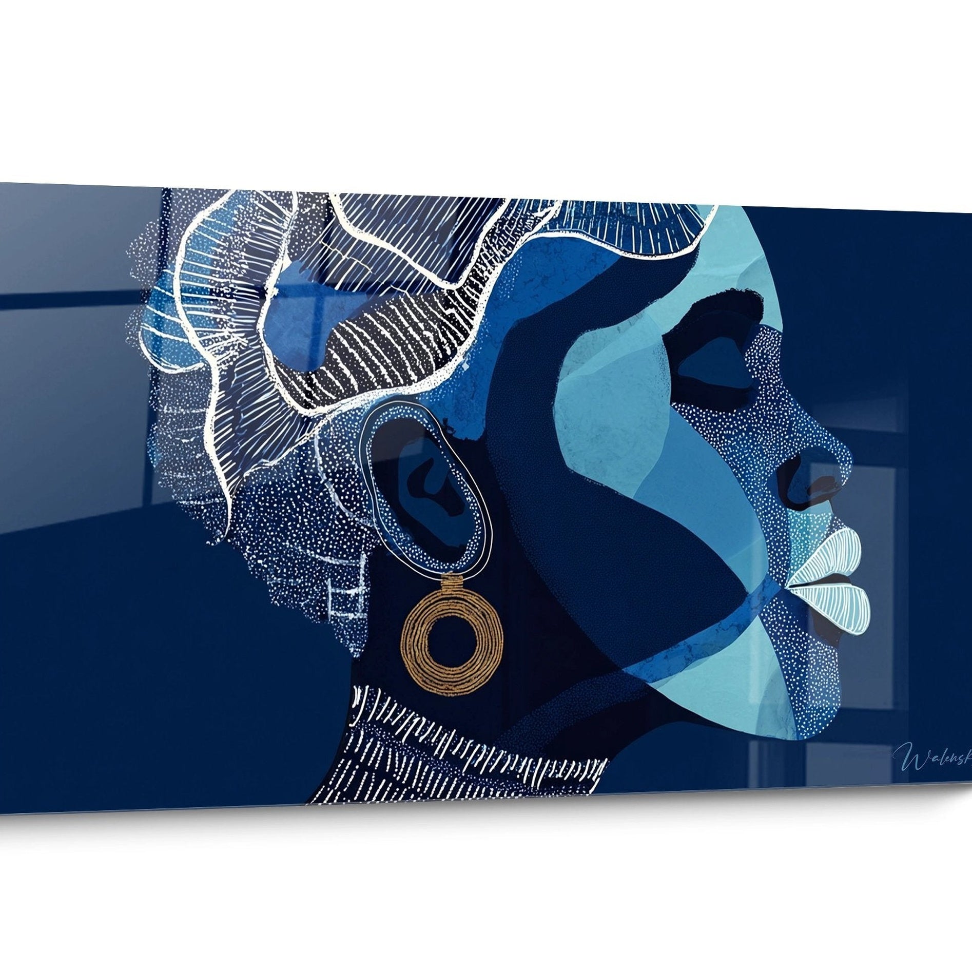 Tableau Visage africain Profil