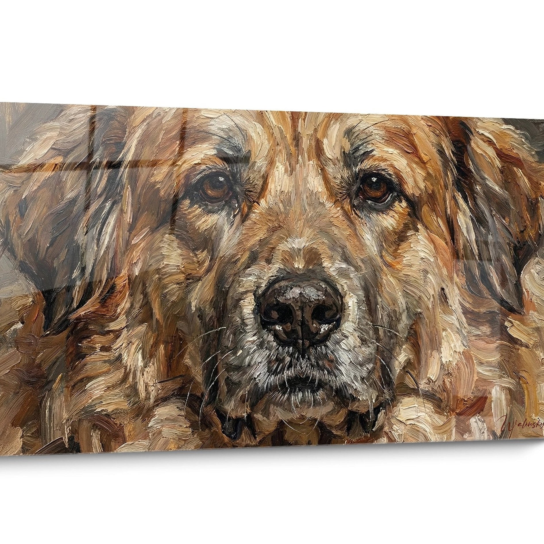 Tableau chien Montagne des Pyrénées Doré