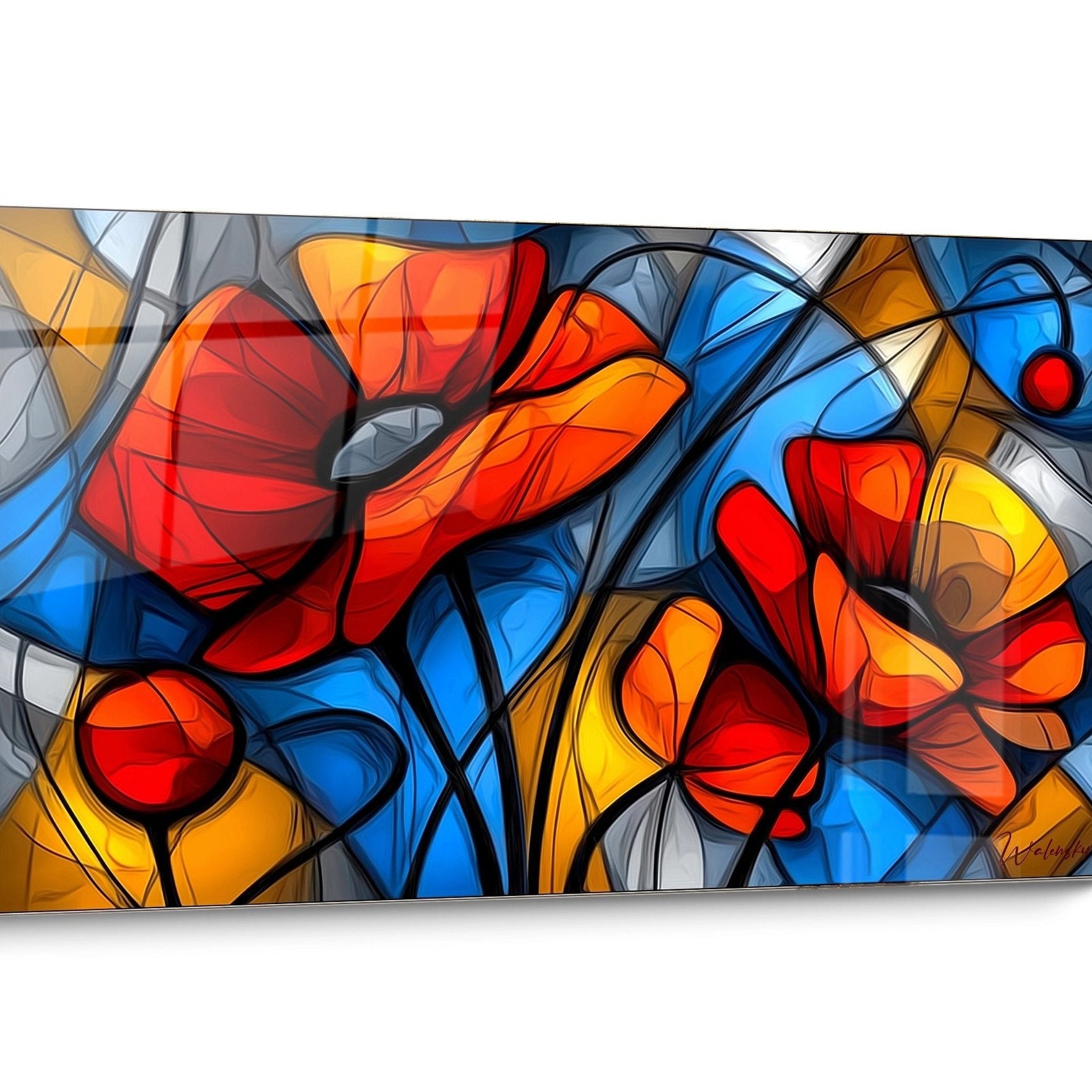 Multicolour rectangular wall art