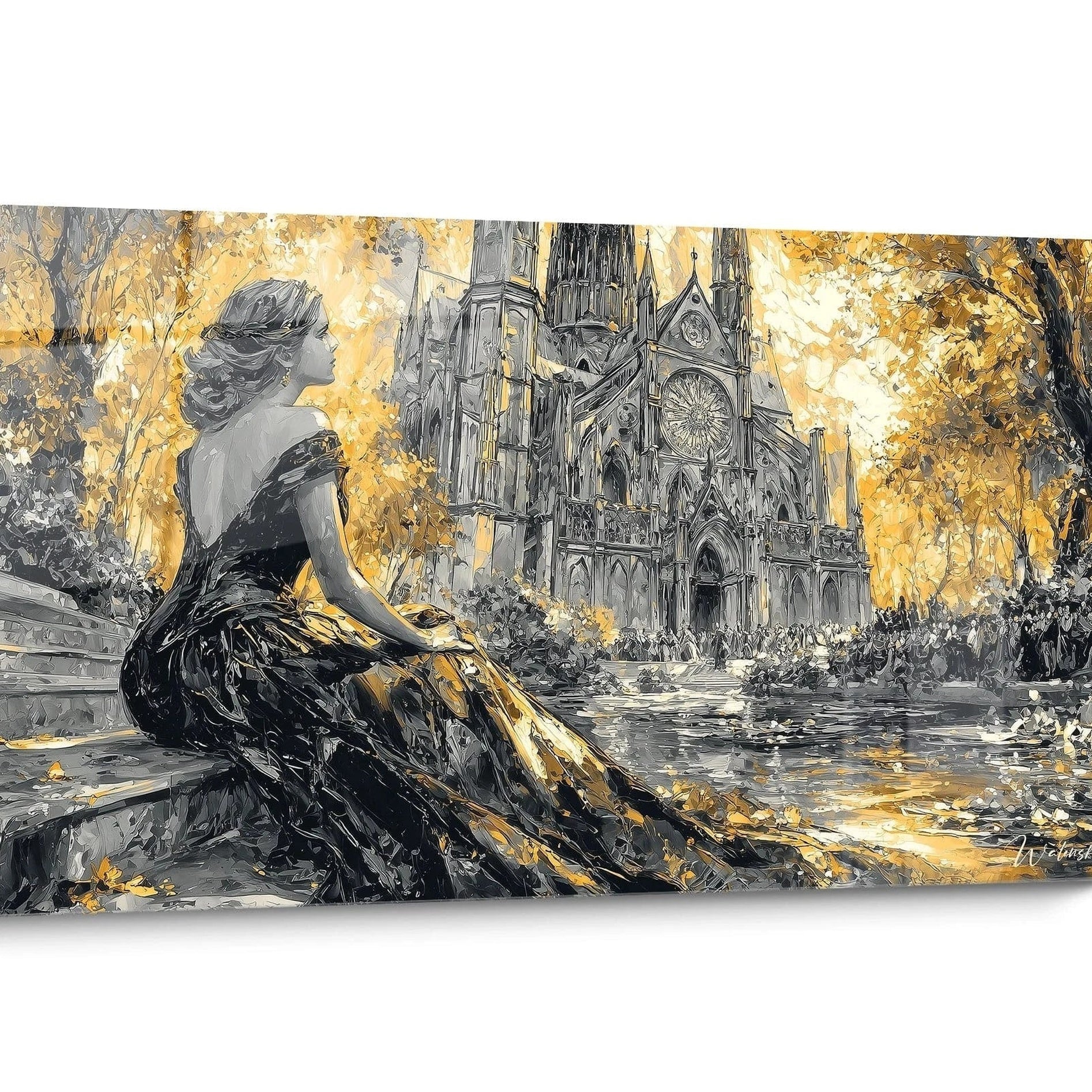 Tableau Gothique Noir et Dore