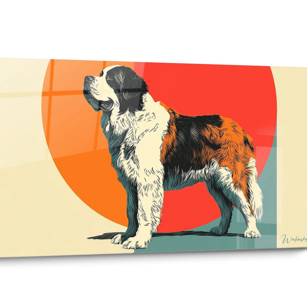 Tableau chien Saint Bernard Pop Art