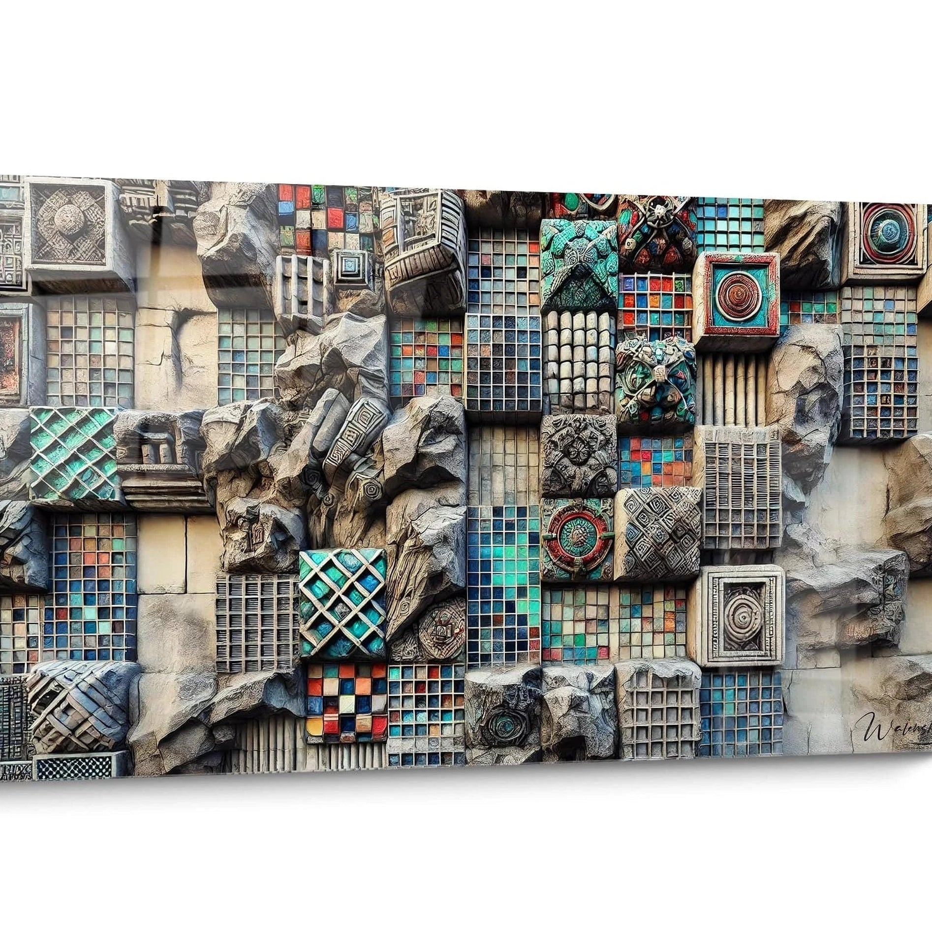 Blue Mosaic Wall Art