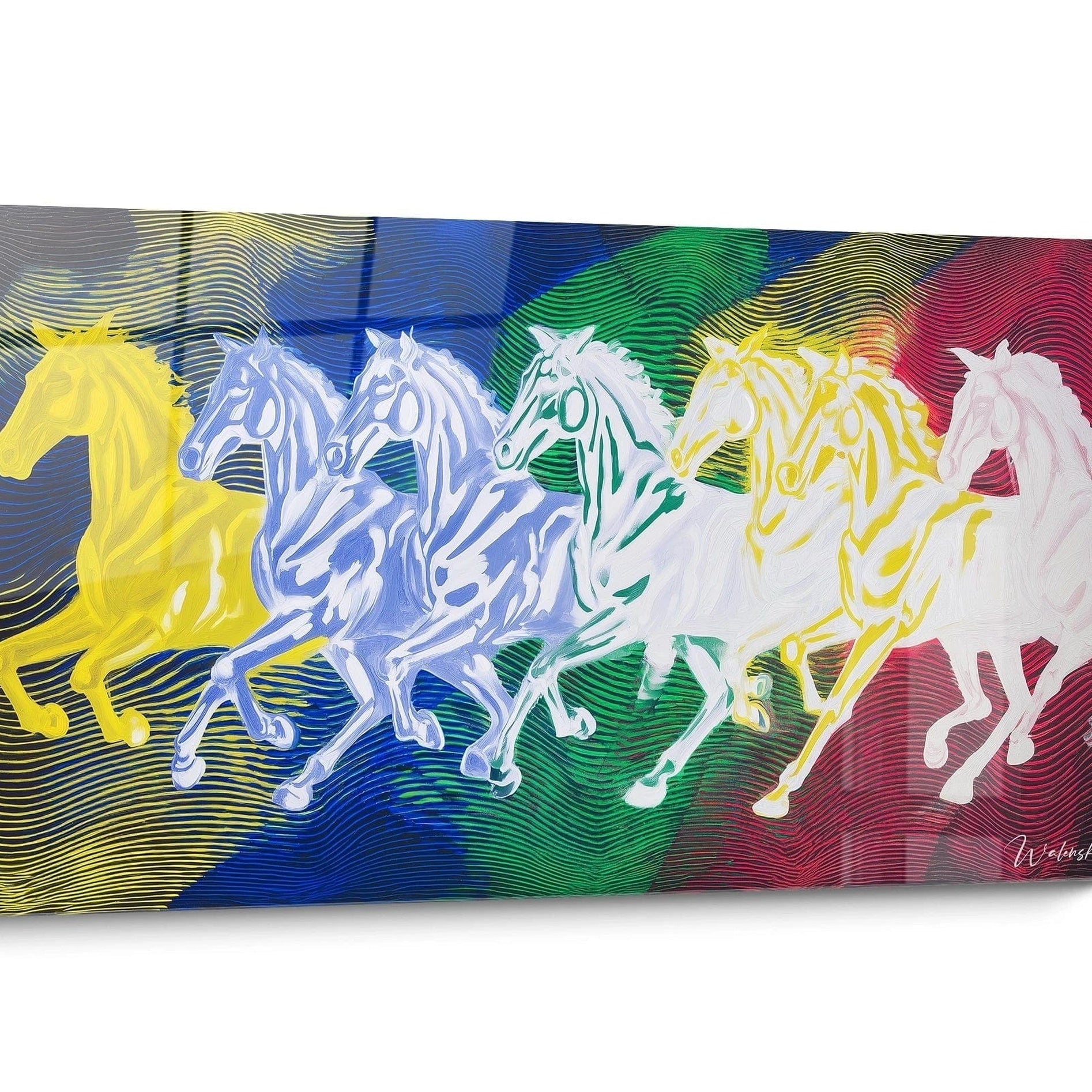 Multicolored Op Art Wall Art