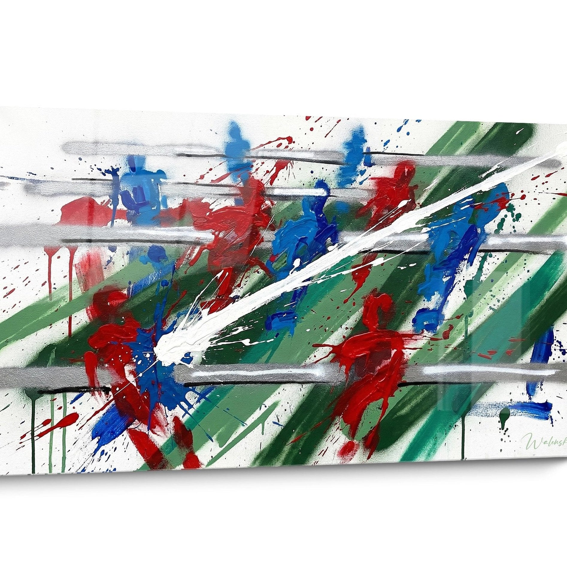Abstraktes Tischfußball-Wandbild