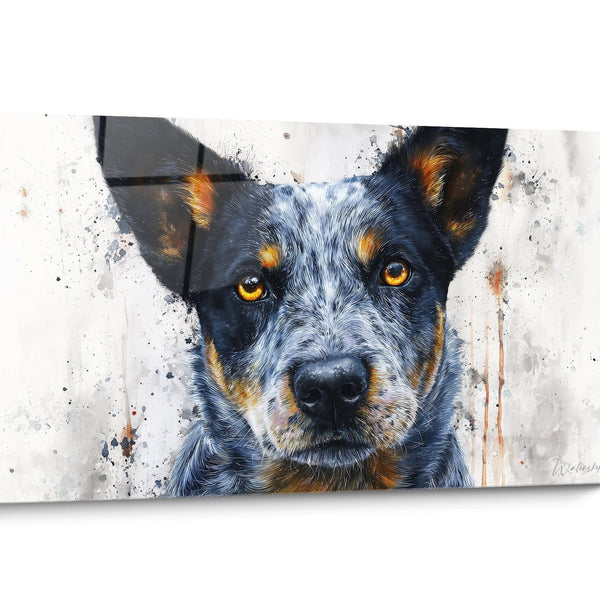 Tableau chien Australian Cattle Dog Aquarelle