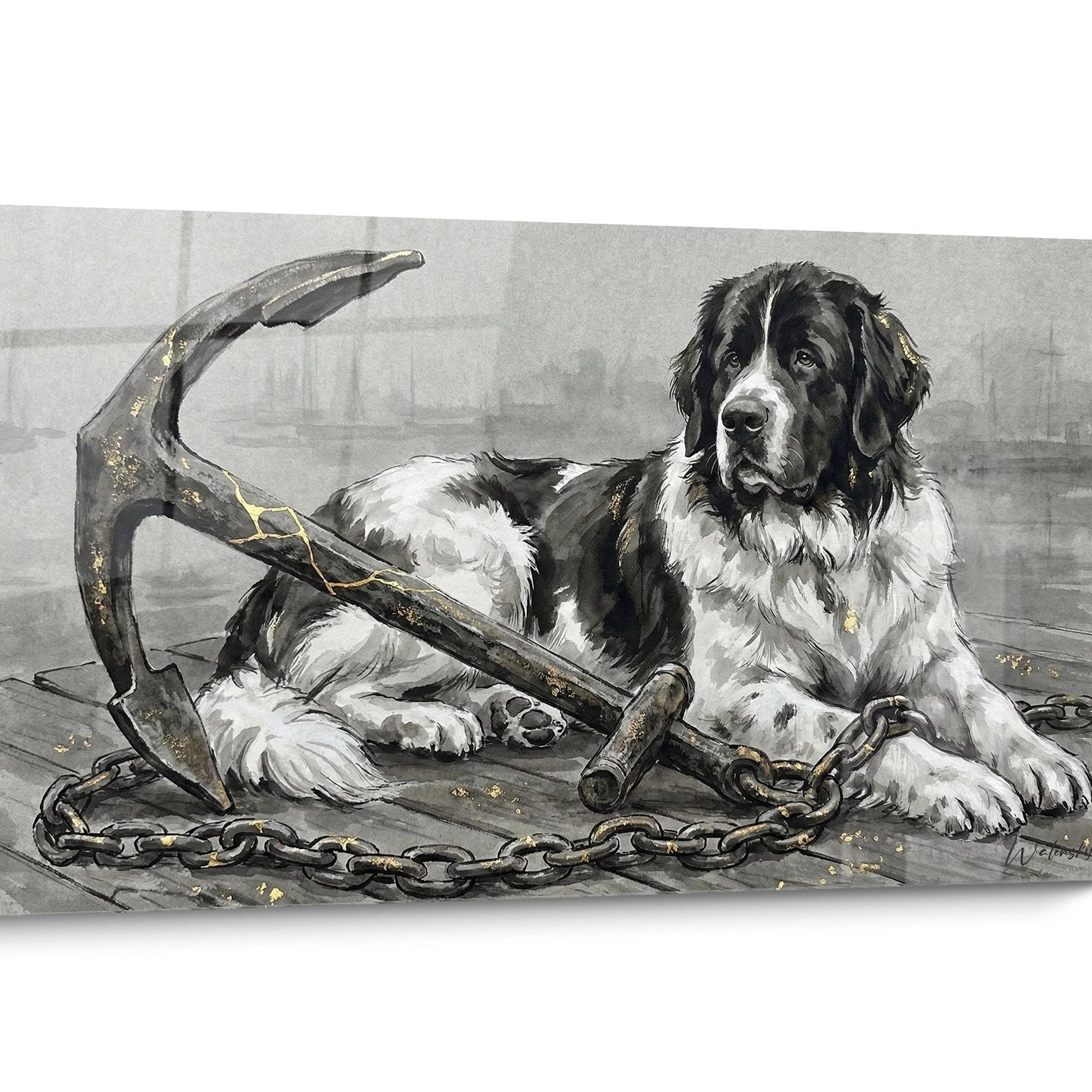 Landseer Dog Maritime Wall Art