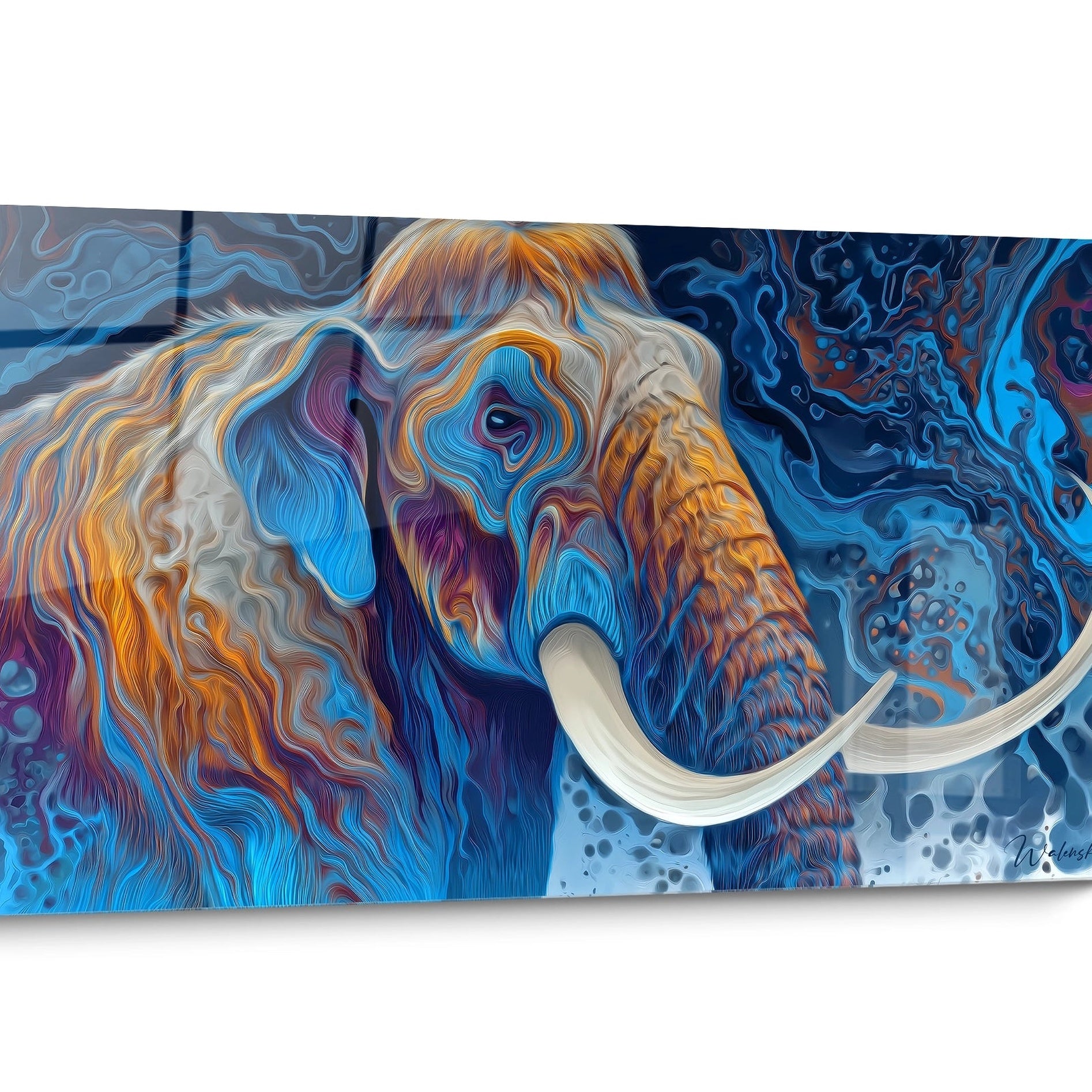 Woolly Mammoth Abstract Wall Art