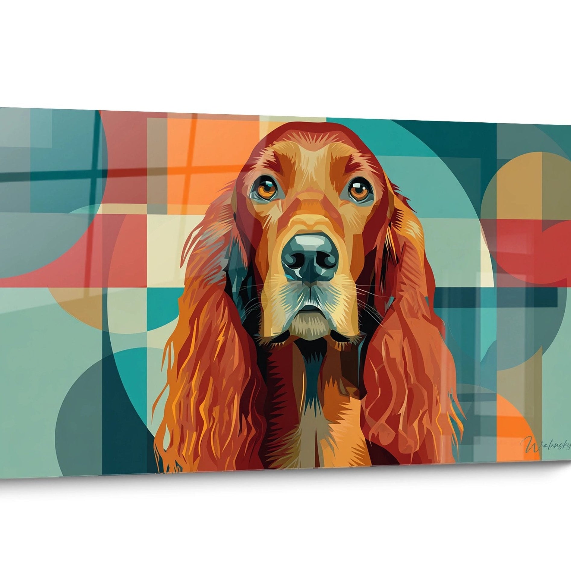 Tableau chien Setter Irlandais Doré