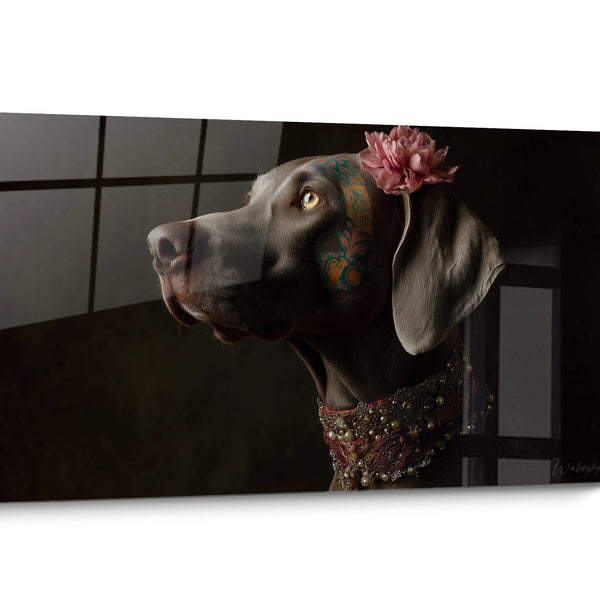 Tableau chien Weimaraner Portrait