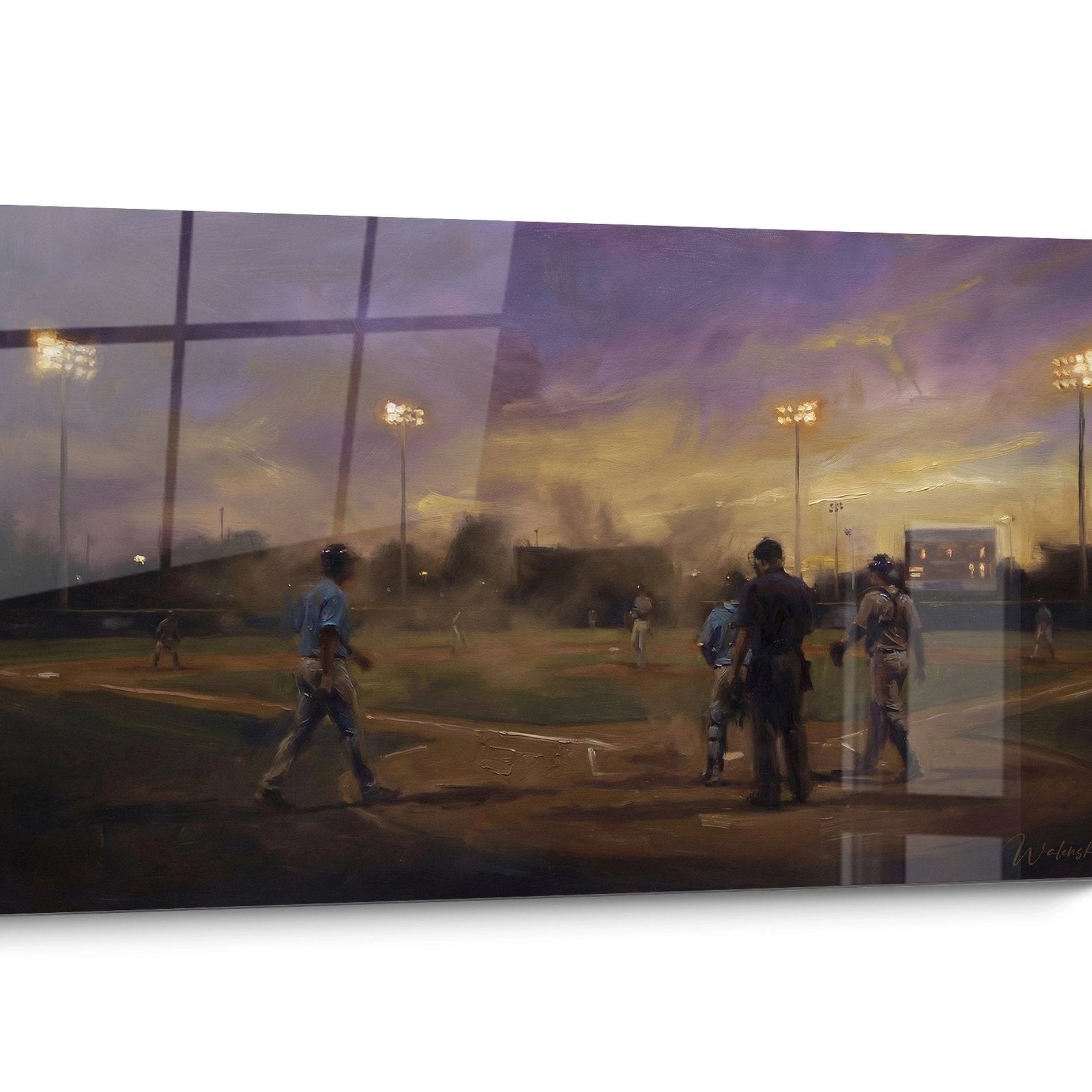 Nachtnachtliches Baseball-Gemälde