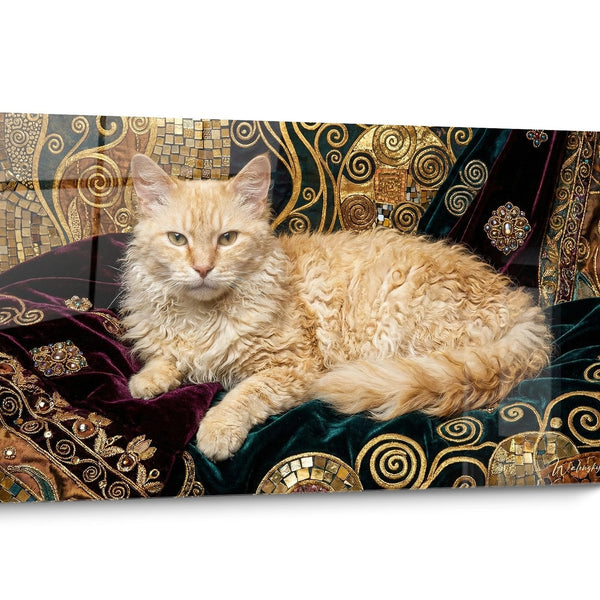 Tableau chat Laperm Doré