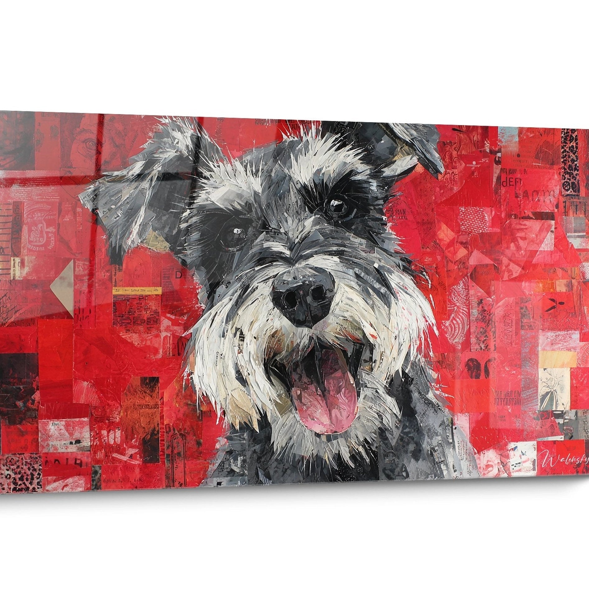 Tableau chien Schnauzer Pop Art