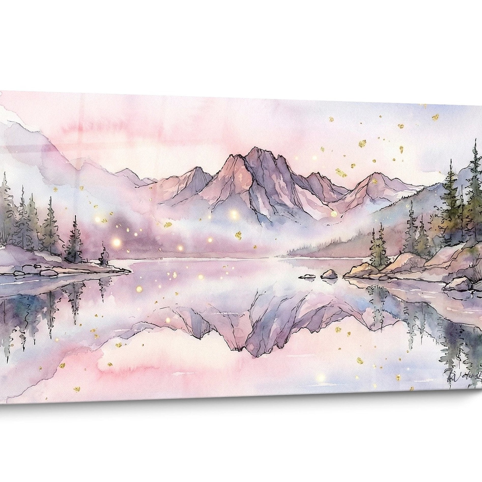 The Alps Watercolor Wall Art