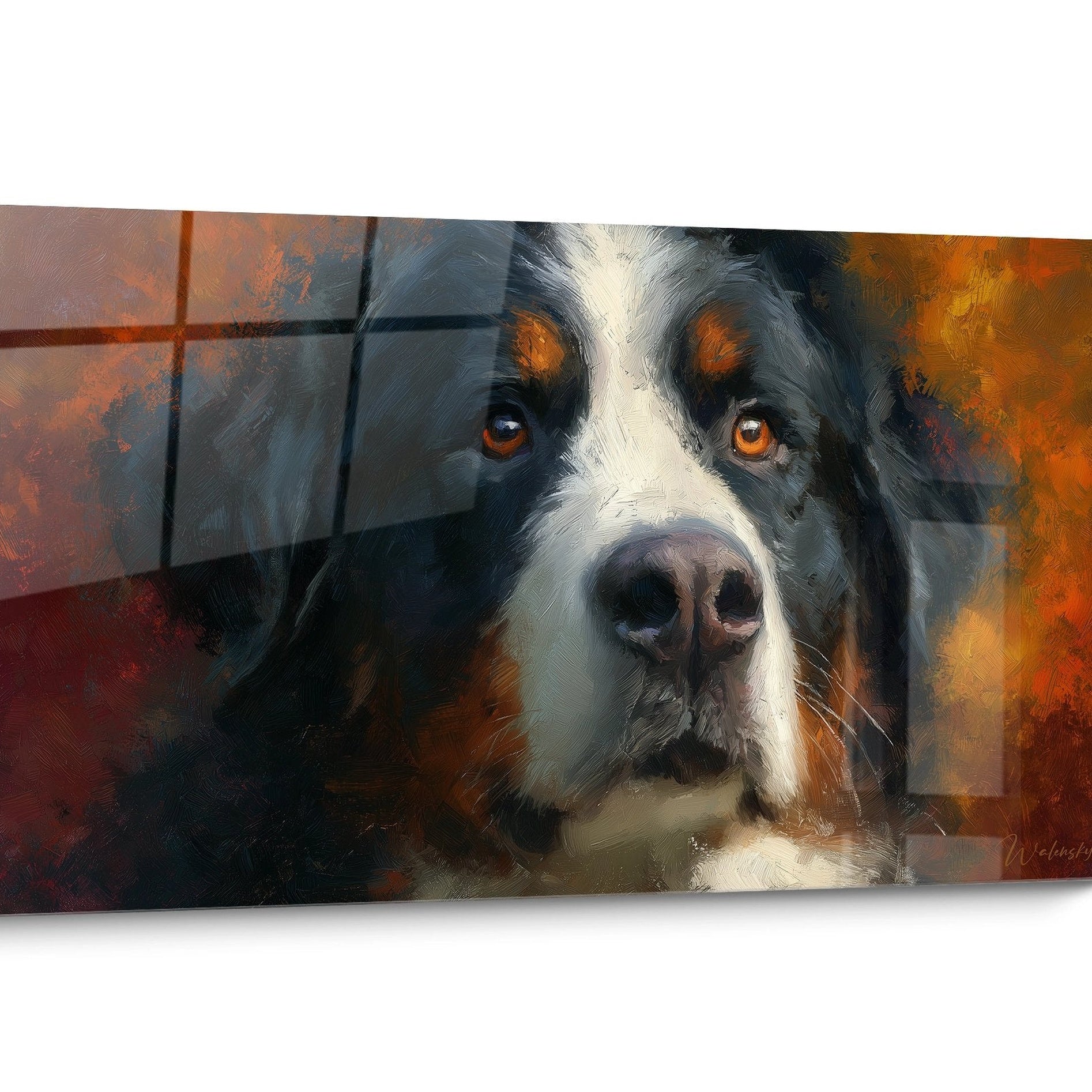 Wandbild Bernersennenhund Porträt
