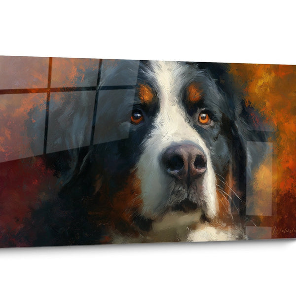 Gemälde Berner Sennenhund Porträt
