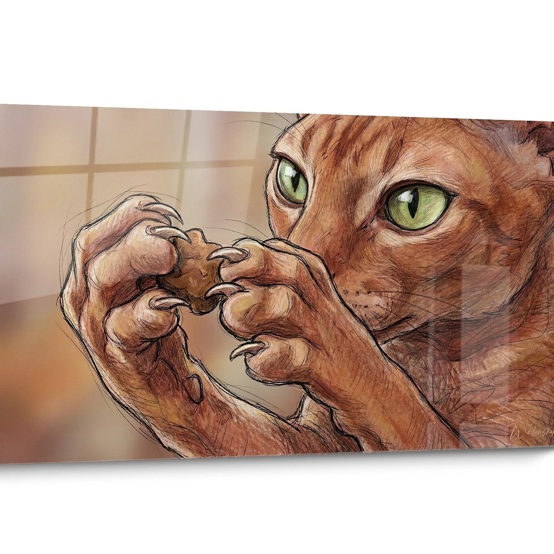 Cornish Rex Cat Portrait Wall Art