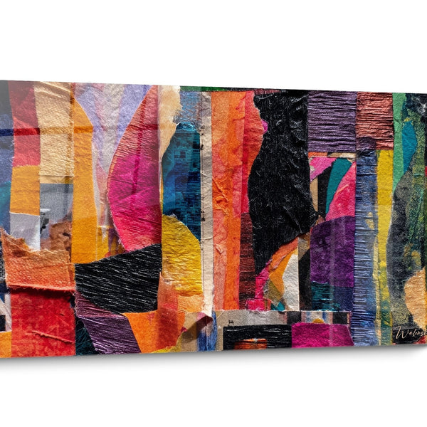 Multicolored Abstract Collage Wall Art