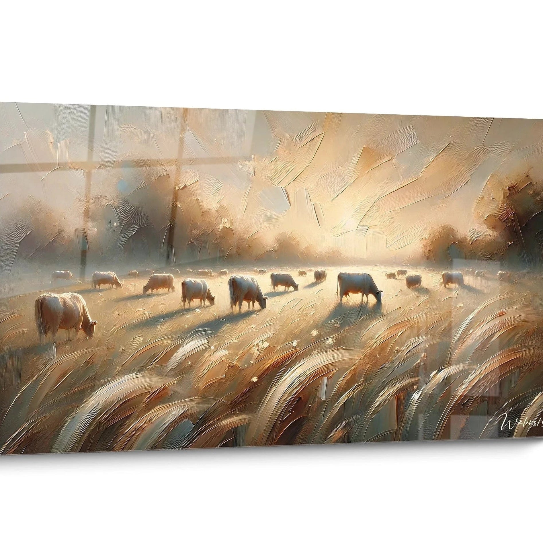 Tableau Animaux de la Ferme Doré