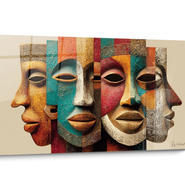 Colorful African Mask Wall Art