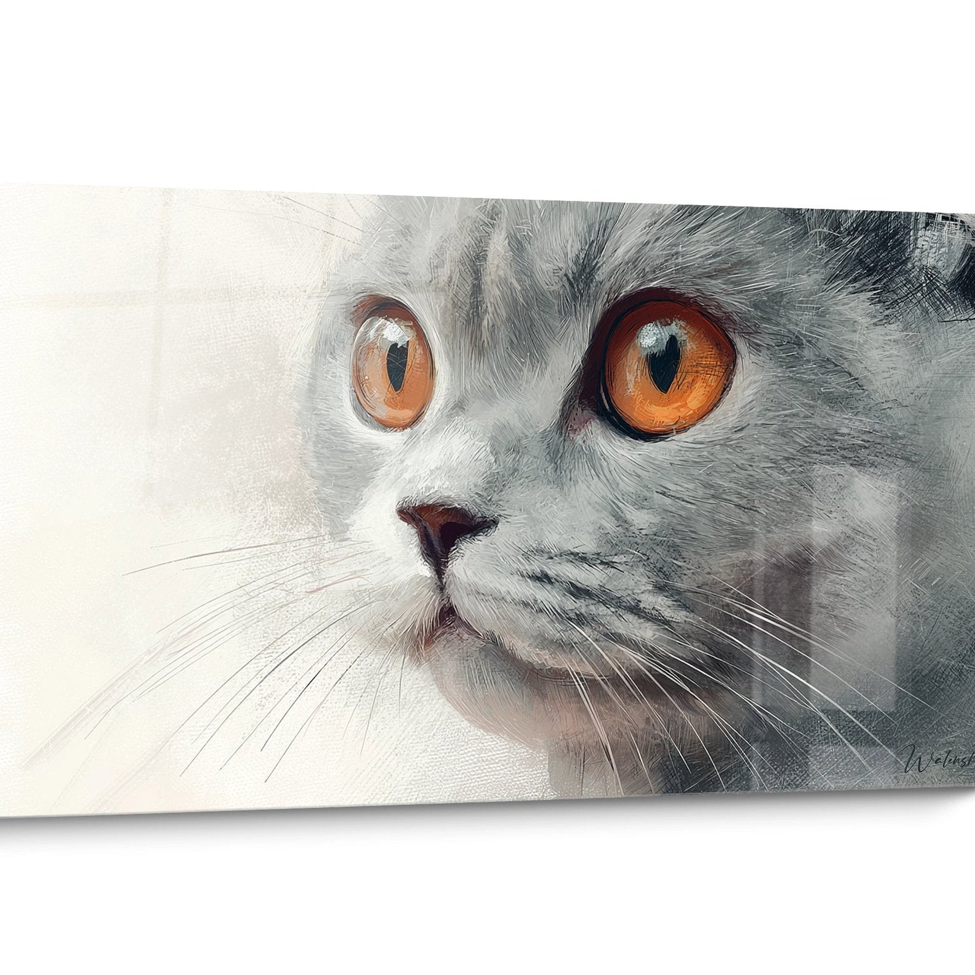 Scottish Fold cat wall art