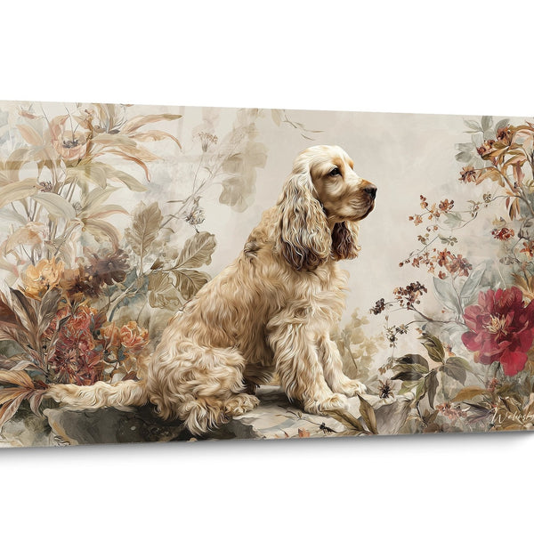 Tableau chien Cocker Americain Vintage