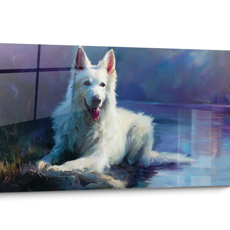 White Swiss Shepherd Dog Wall Art